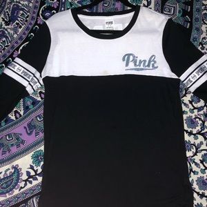 VS Pink Sequined Baseball Tee